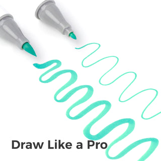 Ohuhu Honolulu 48 Pastel Colors Dual Tips Alcohol Art Markers-Sweetness