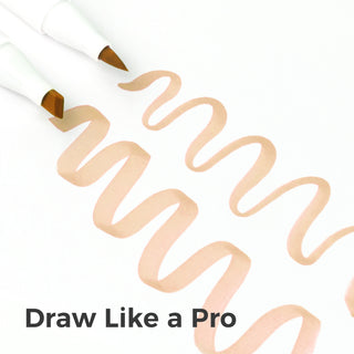 Ohuhu Honolulu 36 Skin Tone Colors Dual Tips Portrait Alcohol Art Markers (New Version)