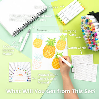 Ohuhu Honolulu 72 Colors Dual Tips Alcohol Art Markers