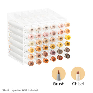 Ohuhu Honolulu 36 Skin Tone Colors Dual Tips Portrait Alcohol Art Markers (New Version)