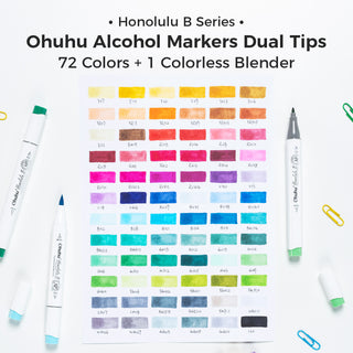 Ohuhu Honolulu 72 Colors Dual Tips Alcohol Art Markers