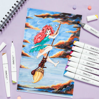 Ohuhu Kaala Five Tones Slim Broad and Fine Dual Tips Alcohol Art Markers