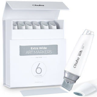 Ohuhu Molokai Four Tones Extra-wide Tip Alcohol Art Markers