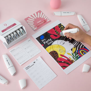 Ohuhu Molokai Four Tones Extra-wide Tip Alcohol Art Markers