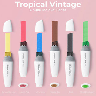 Ohuhu Molokai Four Tones Extra-wide Tip Alcohol Art Markers