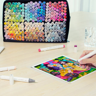 Ohuhu Honolulu 216 & Honolulu B 320 Colors Marker Bundle (Europe Only)