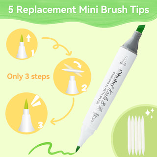 Ohuhu Kaala Slim Broad and Fine Dual Tips Alcohol Art Markers- 60 Colors Landscape Tone