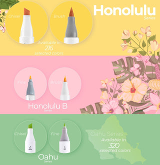 Ohuhu Honolulu 48 Colors Dual Tips Alcohol Art Markers (UK Only)