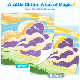 Ohuhu Acrylic Metallic Glitter Markers, 24 Colors - 0.7mm & 3mm Tip Paint Pens