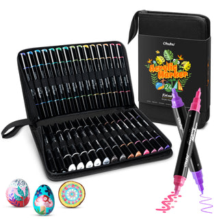 Ohuhu Dual Nib Waterproof Acrylic Pen 30 / 60 / 90 Colors