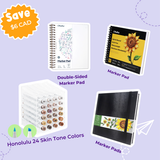 Ohuhu  Honolulu 24 Skin Tone Colors  First Steps in Art Bundle (Canada Domestic Shipping)