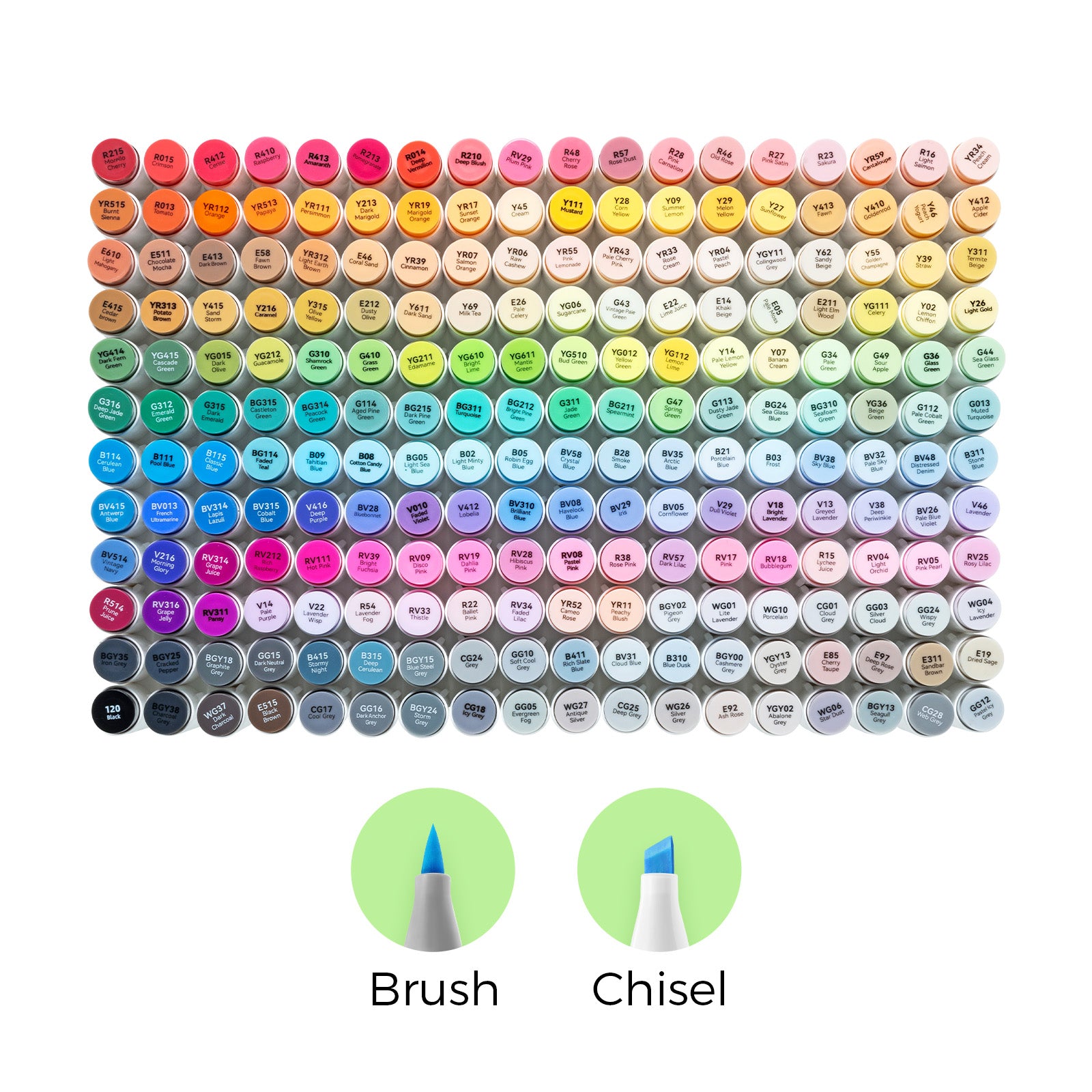 Honolulu 216 Colors Dual Tips Alcohol Art Markers