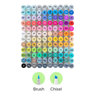 Ohuhu Honolulu 120 Colors Dual Tips Alcohol Art Marker (UK Only - Old Color Codes)