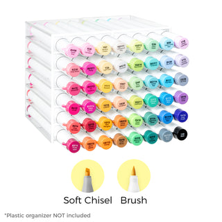 Ohuhu Honolulu² S 48 Basic Colors Dual Soft Tips Alcohol Art Markers, Brush & Soft Chisel