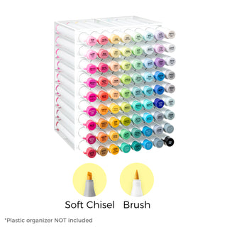 Ohuhu Honolulu² S 72 Basic Colors Dual Soft Tips Alcohol Art Markers, Brush & Soft Chisel