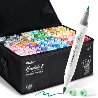 Ohuhu Honolulu 320 Colors Dual Tips Alcohol Art Markers