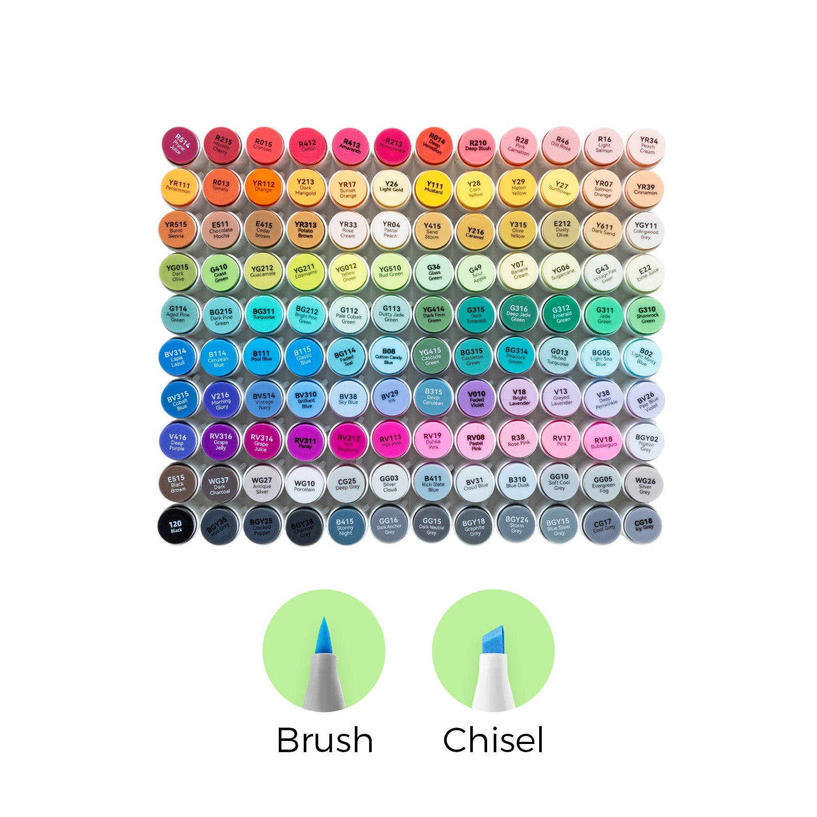 Honolulu 120 Colors Dual Tips Alcohol Art Marker