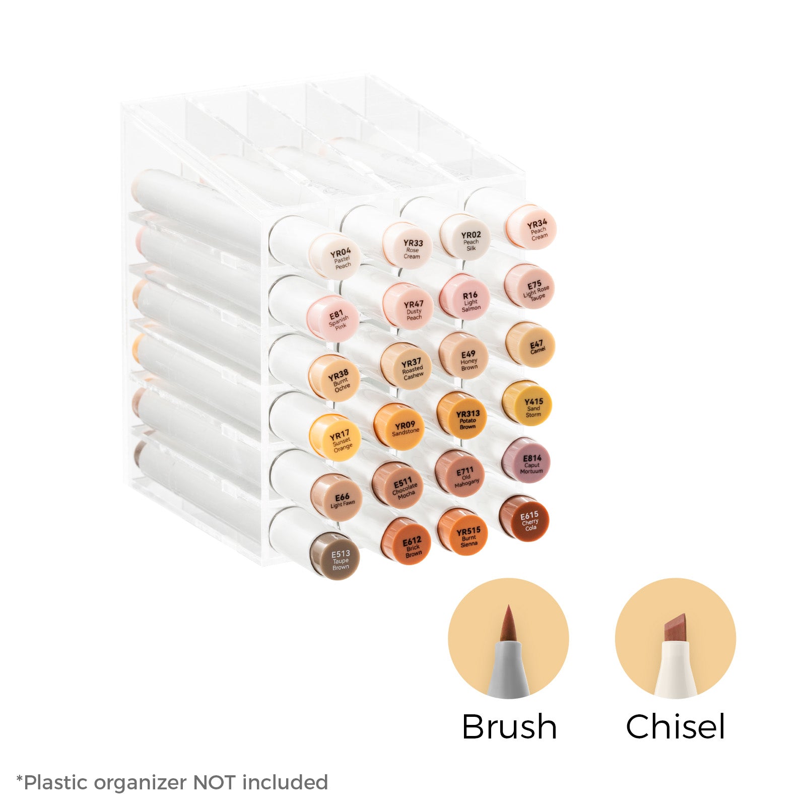 Honolulu 24 Skin Tone Colors Dual Tips Portrait Alcohol Art Markers