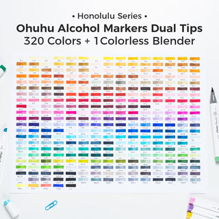 Ohuhu Honolulu 320 Colors Dual Tips Alcohol Art Markers