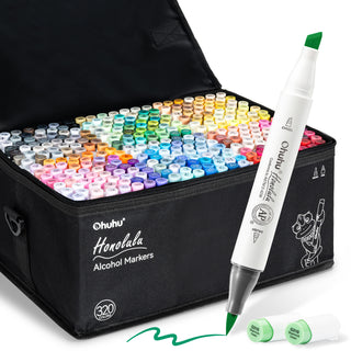 Ohuhu Honolulu 320 Colors Dual Tips Alcohol Art Markers
