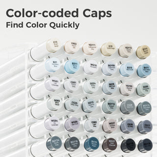 Ohuhu Honolulu 36 Gray Tone Colors Dual Tips Alcohol Art Markers (New Version)