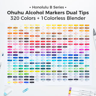 Ohuhu Honolulu 320 Colors Dual Tips Alcohol Art Markers