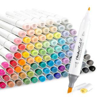Ohuhu Kaala Four Tones Slim Broad and Fine Dual Tips Alcohol Art Markers