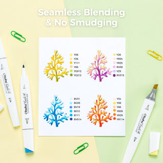 Ohuhu Kaala Four Tones Slim Broad and Fine Dual Tips Alcohol Art Markers