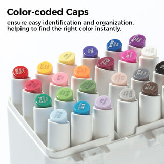 Ohuhu Kaala Four Tones Slim Broad and Fine Dual Tips Alcohol Art Markers