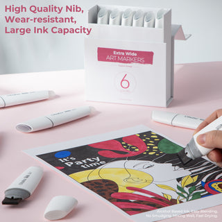 Ohuhu Molokai Four Tones Extra-wide Tip Alcohol Art Markers