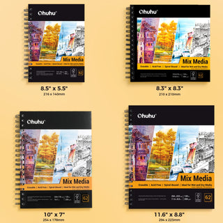Ohuhu Spiral-Bound Mix Media Pad for Multiple Techniques