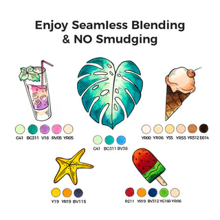 Ohuhu Honolulu 6 Colors Dual Tips Alcohol Art Markers