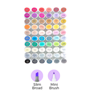 Ohuhu Kaala Four Tones Slim Broad and Fine Dual Tips Alcohol Art Markers