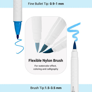 Ohuhu Dual Brush Pen Art Markers, Brush & Fine(US Exclusive)