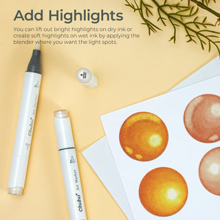 Ohuhu Honolulu Colorless Blender Marker - Pack of 6